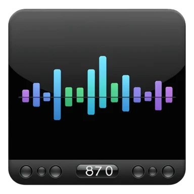 full black audio spectrum, the spectrum is white sticker