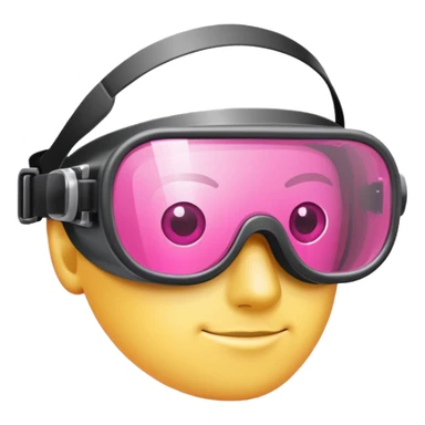 protective welding glasses with pink lenses, frameless design, safety eyewear sticker