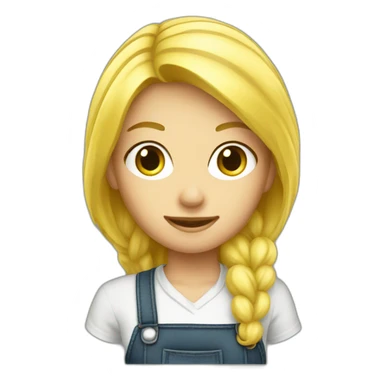 Blonde gardner girl sticker