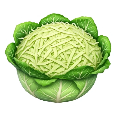 a big pile of grated cabbage without leaves sticker