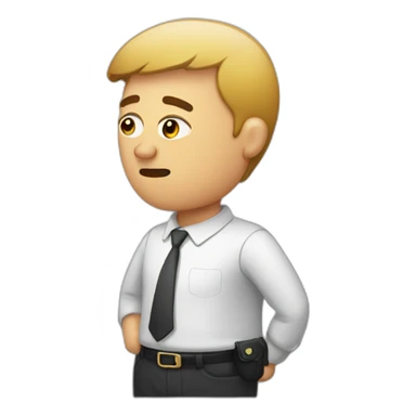 man with butt hurt sticker