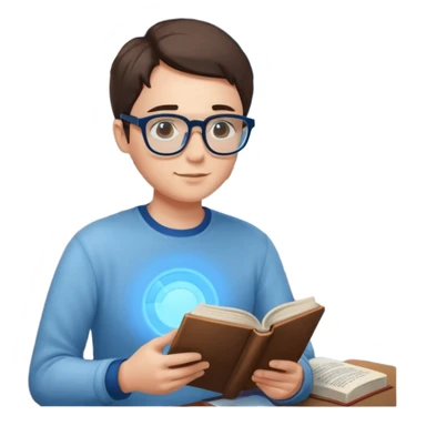 Window with person reading + blue light, Apartment Windows. sticker