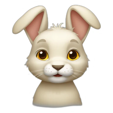 Lapin nain tête de lion sticker