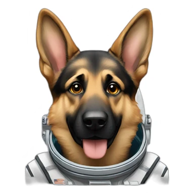 Astronaut commander German shepherd sticker