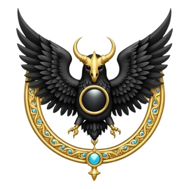 Holy Emblem with black wings and horn sticker