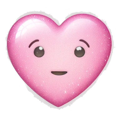 Light pink heart with sparkles on it  sticker