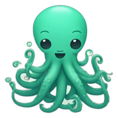 Cute kraken cute face eyes closed making yoga sticker