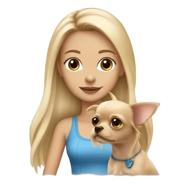 long blonde haired girl blue eyes walking yorkie and chihuahua   sticker