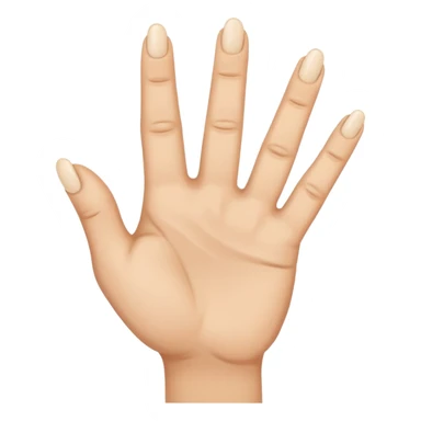 Fingering hand emoji where the first and fourth finger are folded down, second and third finger are extended together touching each other  sticker