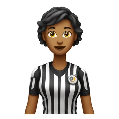 Basketball woman referee with whistle sticker