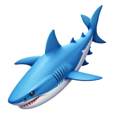 shark on the beach with blue nike shoes and feet sticker