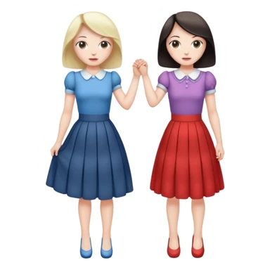 femme qui donne une fessee à une autre femme sticker