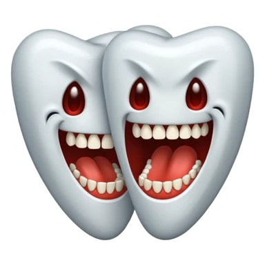 Hungry teeth sticker