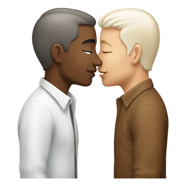 Gay kiss older white younger white with brown hair sticker