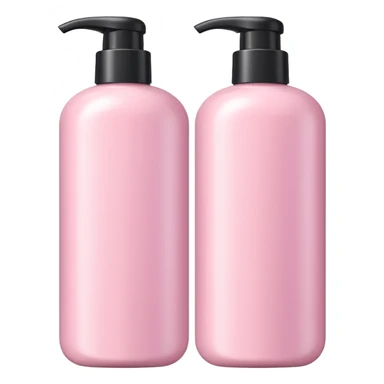 light pink shampoo and conditioner bottles sticker