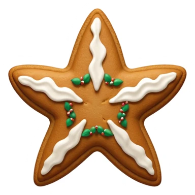 gingerbread cookie in star shape sticker