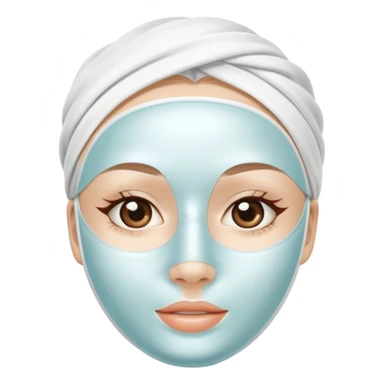 a white skincare beauty mask pack for face sticker