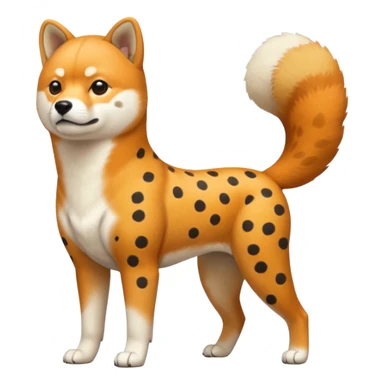 Cheetah-shiba-inu-hybrid, full body sticker