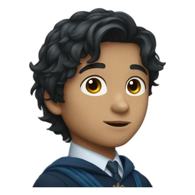 Boy with dark hair in ravenclaw sticker