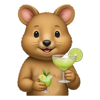 quokka having margarita sticker
