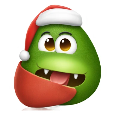 Avocado dinosaur Santa clause sticker