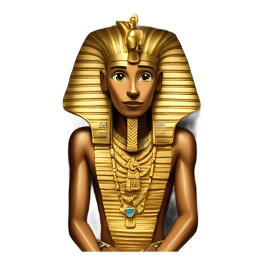  Pharaoh  in gold coffin egypt sticker