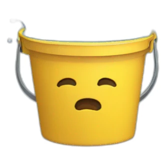 bucket overflowing with water sticker