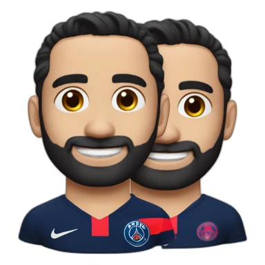 Adil Rami trait sourcils maillot psg sticker