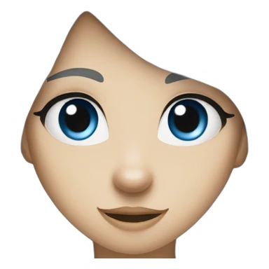 Female grey wolf blue eyes sticker