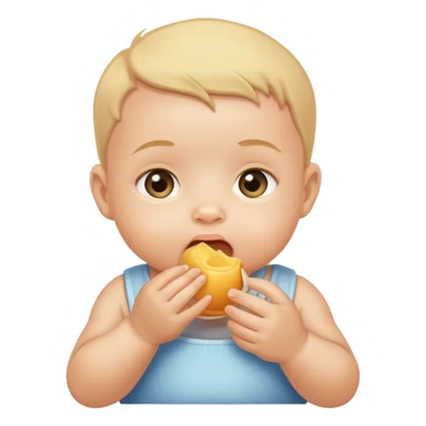 Baby feeding itself sticker