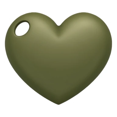 Generate a khaki green heart emogee for copy and paste sticker
