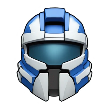 Halo Spartan anime blue sticker