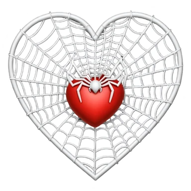 An heart emoji made up of SPIDER web sticker