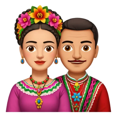 Frida Kahlo with husband sticker