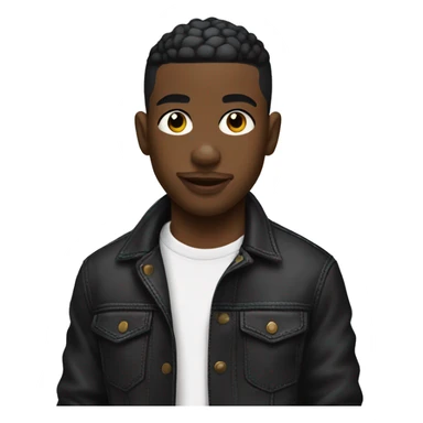 Black toy boy with tattos short hair big lips sticker