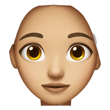 Girl with brown eyes brown hair and acne sticker