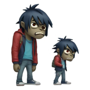 2-d-gorillaz sticker