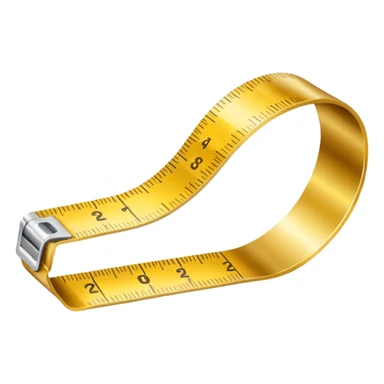 In Measure tape in gold for designers  sticker