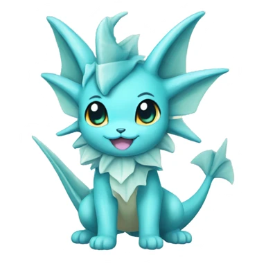 Kawaii Vaporeon full body sticker
