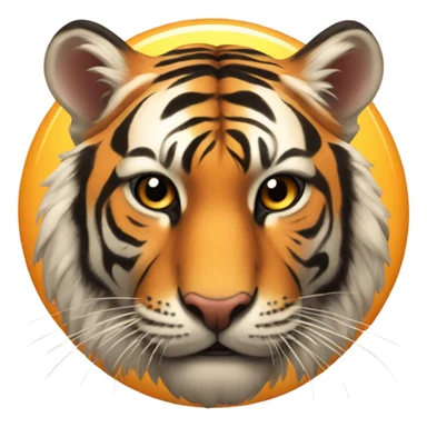 Tiger with rising sun sticker