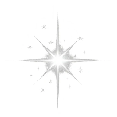 sparkly white star sticker