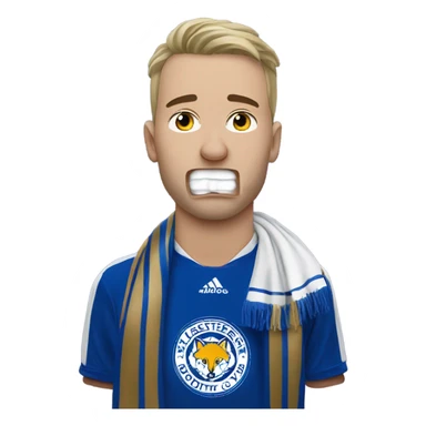 Leicester supporter crying sticker
