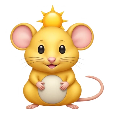A mouse inside of a sun ☀️ 🐭 sticker