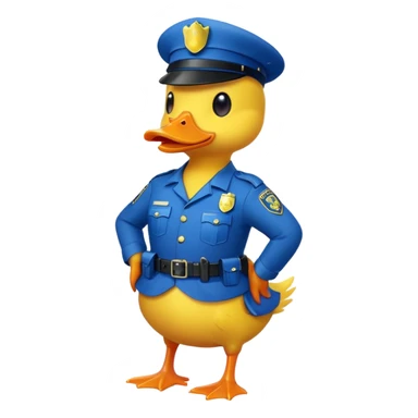 Police duck full body sticker