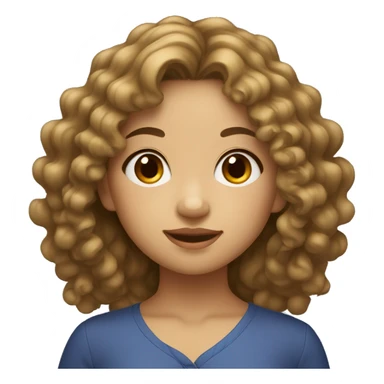 slim Vietnamese girl with curly hair  sticker