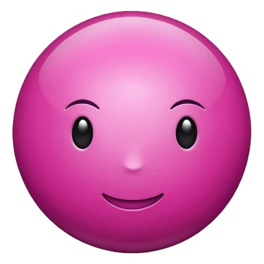 magenta color sphere. Negative : Emoji. sticker