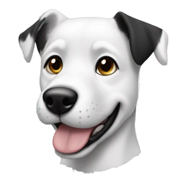 Perro blanco y negro sticker