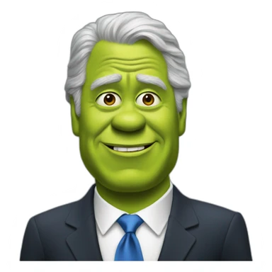 Shrek as bill clinton sticker