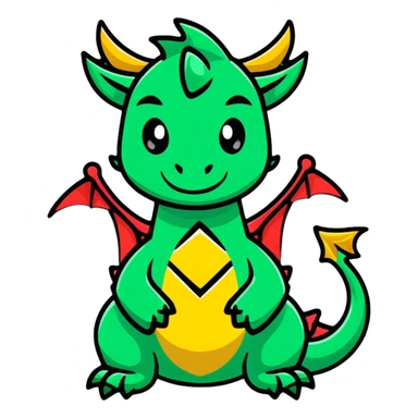 blue diamond dragon sticker