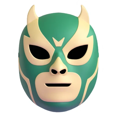 luchador mask in Milwaukee Bucks team colors forest green and cream sticker